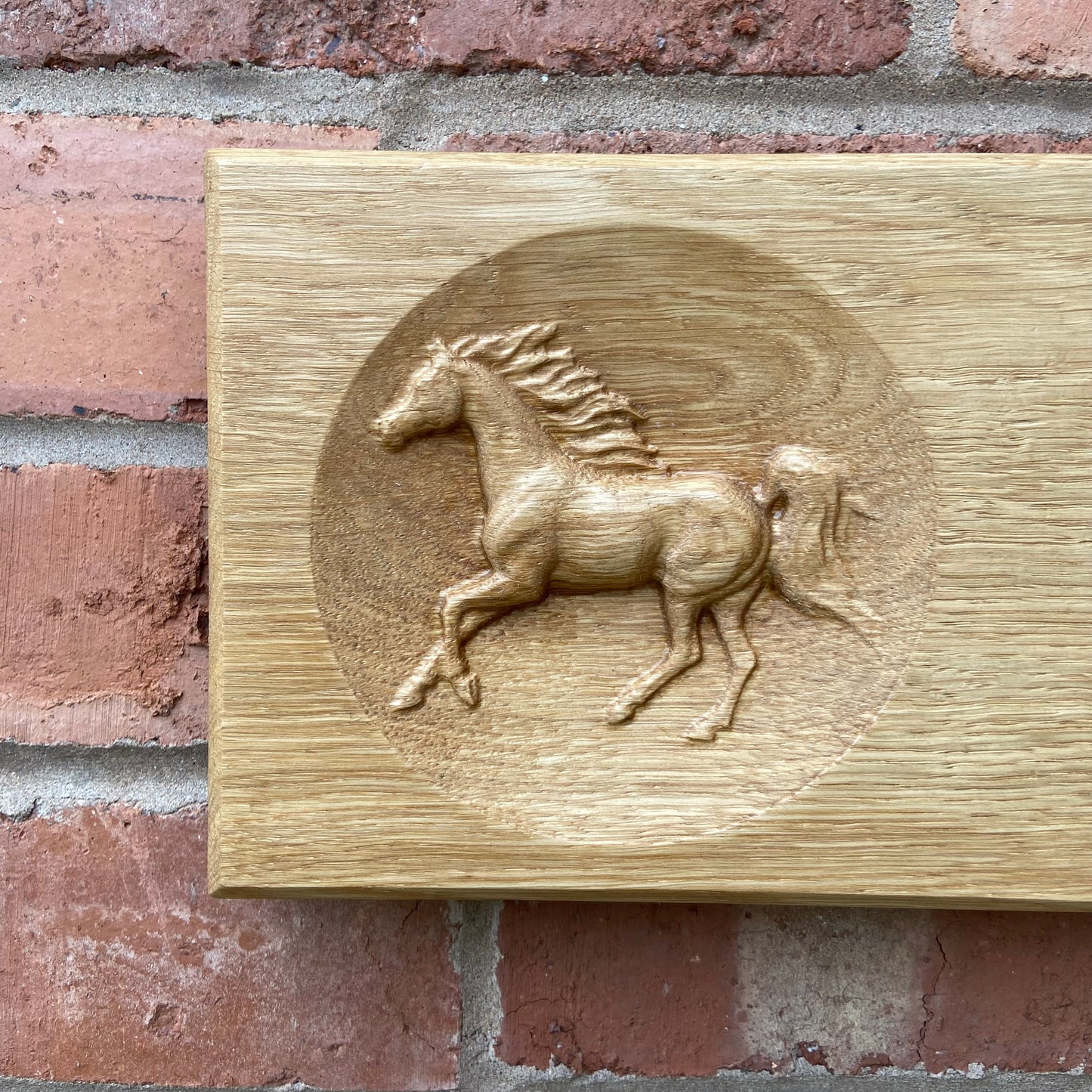 Engraved Oak Stable Sign, Equestrian