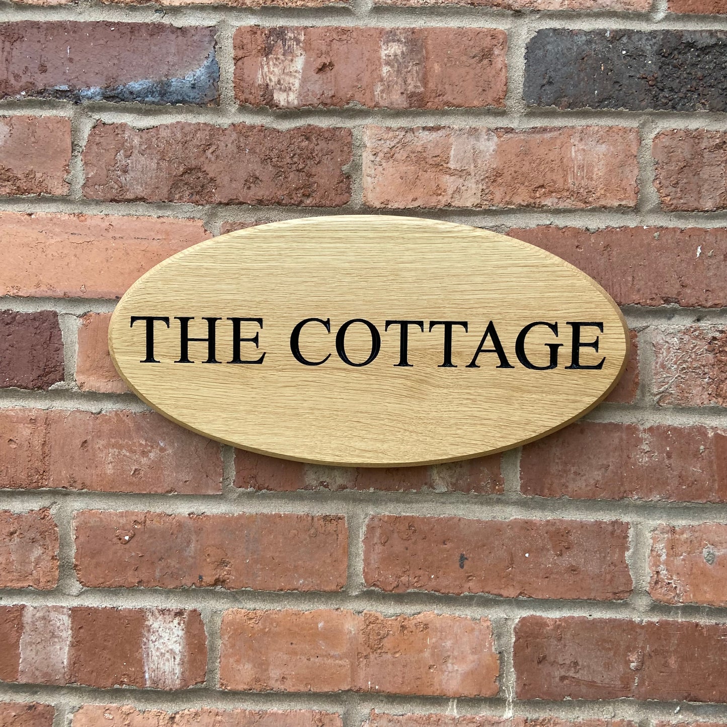 Oval Oak Sign