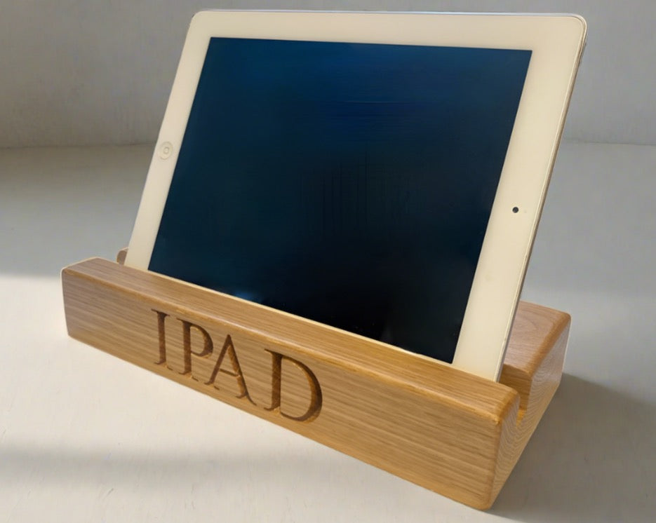 Wooden iPad Stand Handmade Wood Tablet Holder 