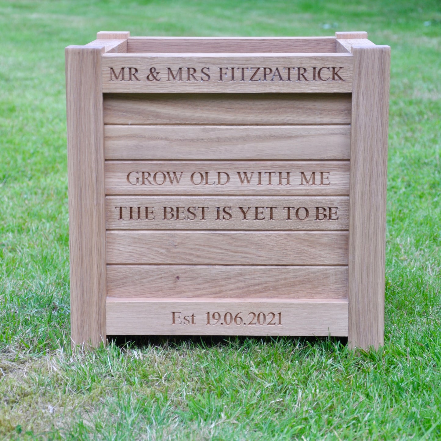 Fine Oak Square Planter