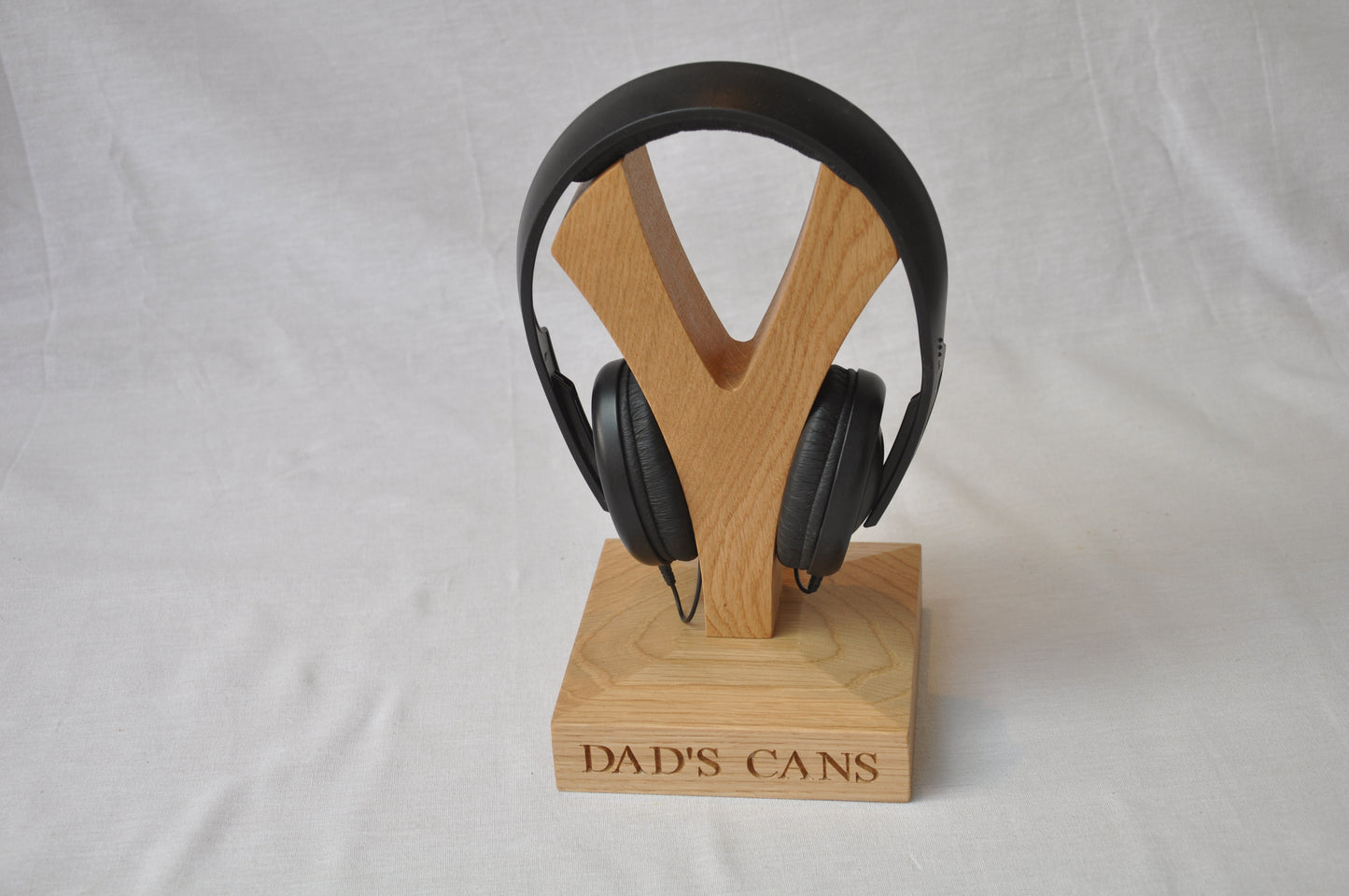 Oak Personalised Headphone Stand