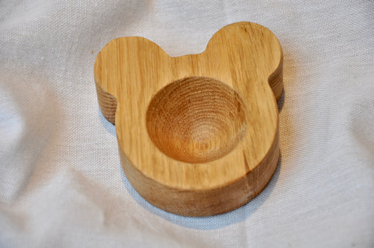 Oak Bear Shaped Egg Cup