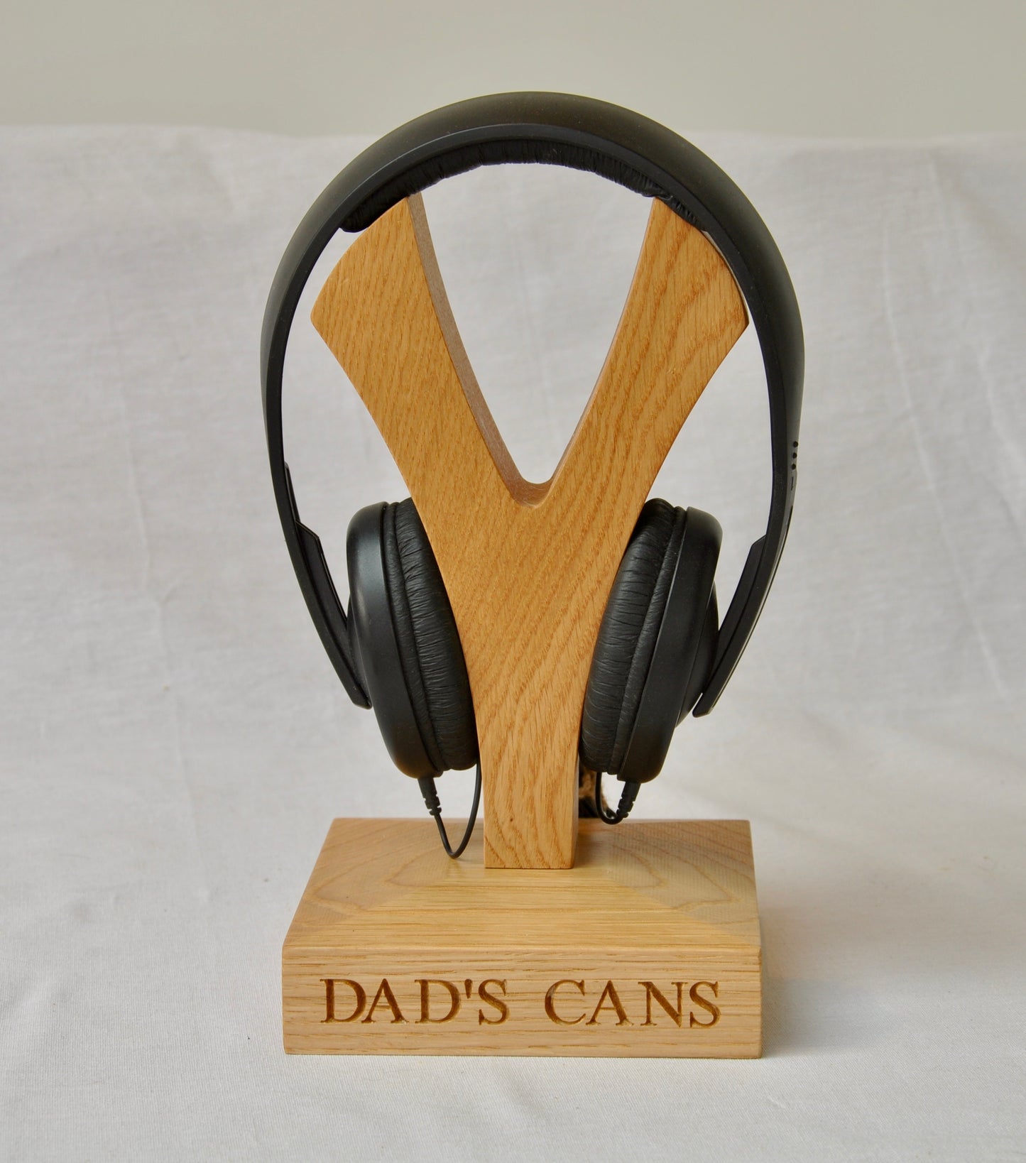 Oak Personalised Headphone Stand