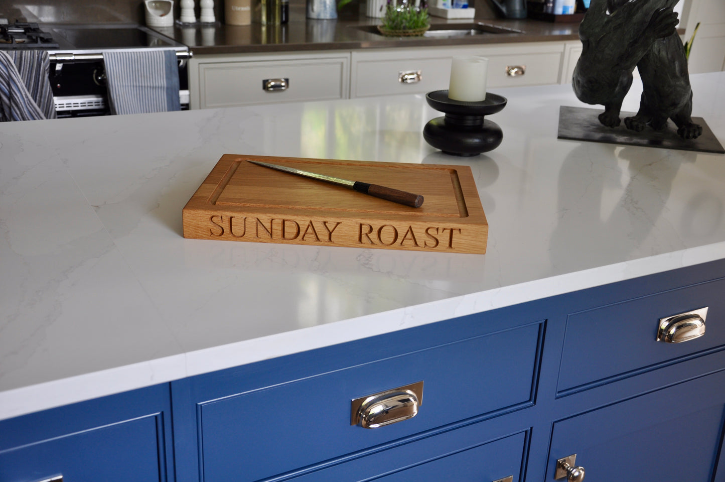 Large Solid Oak Chopping Board, Personalised & Engraved | Cutting Board | Serving Board