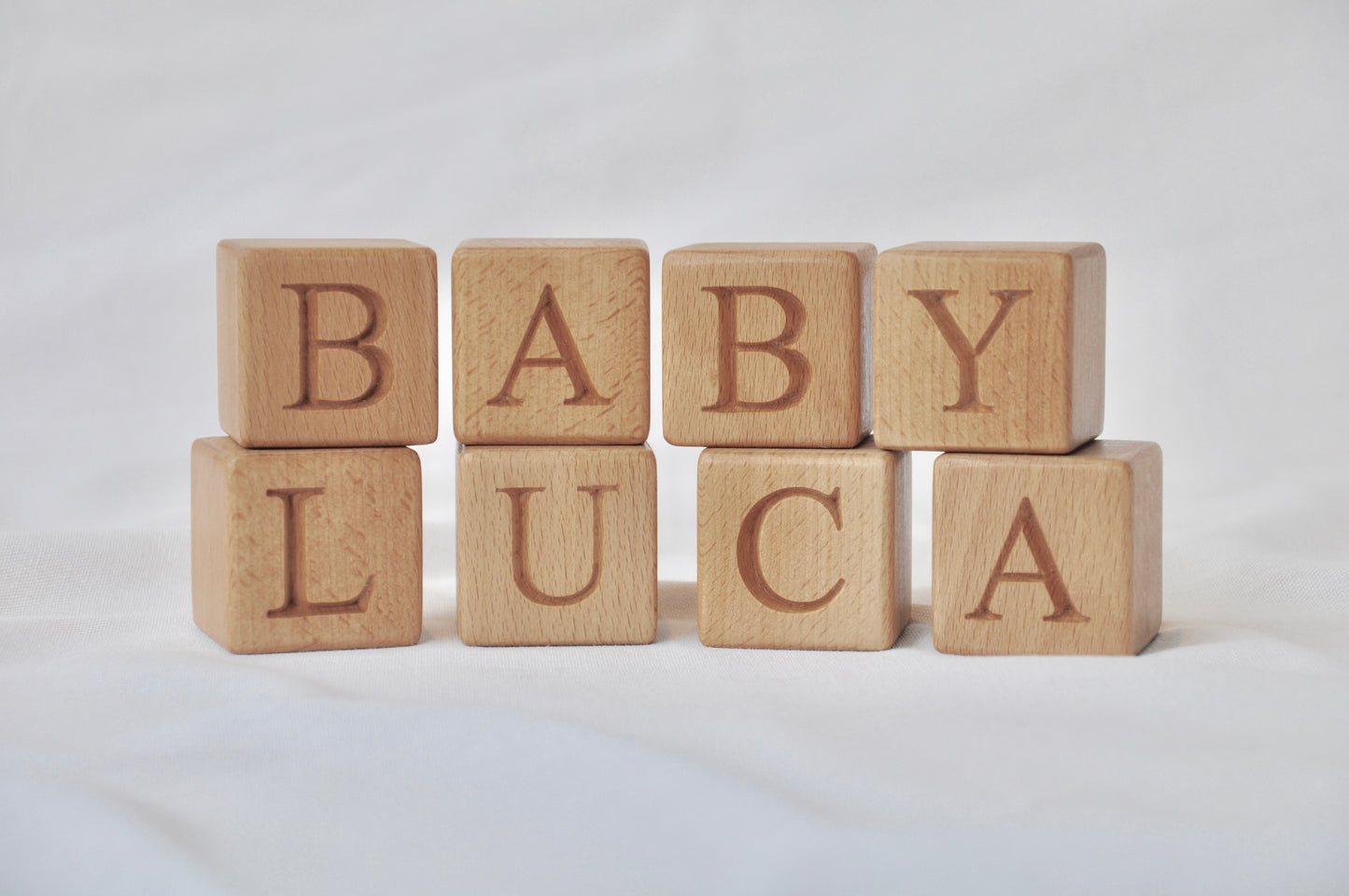 Personalised Wooden Letter Blocks, New Baby Gift / Christening Gift | Baby nursery Blocks