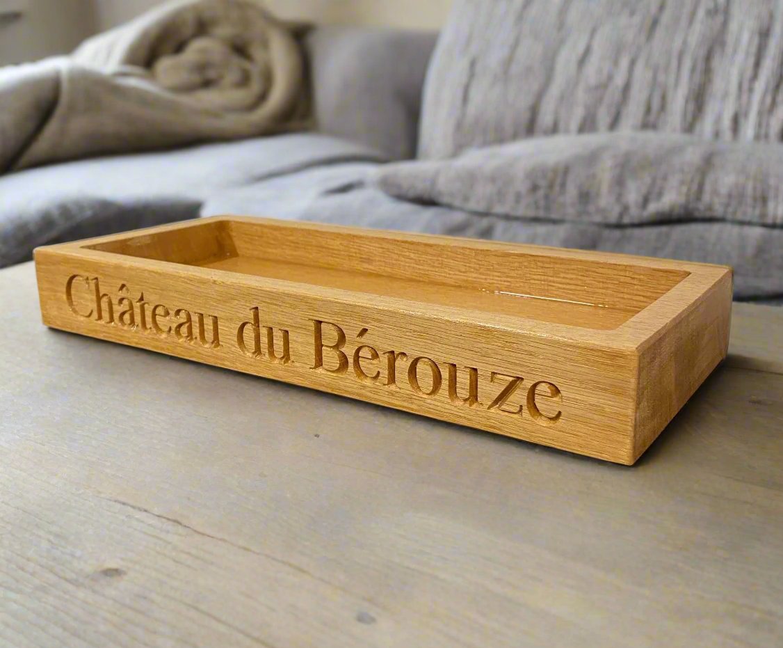 Personalised Oak Trays, Display Trays