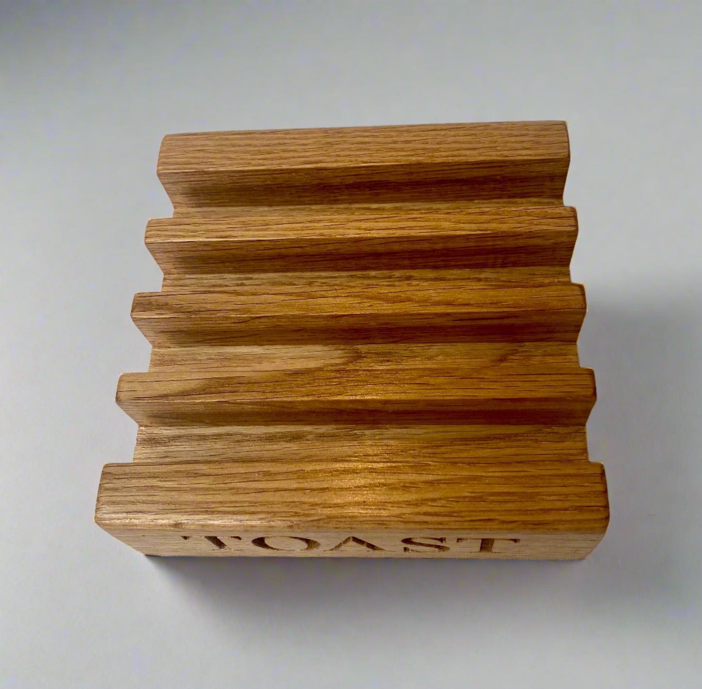Personalised Oak 4 Slice Toast Rack