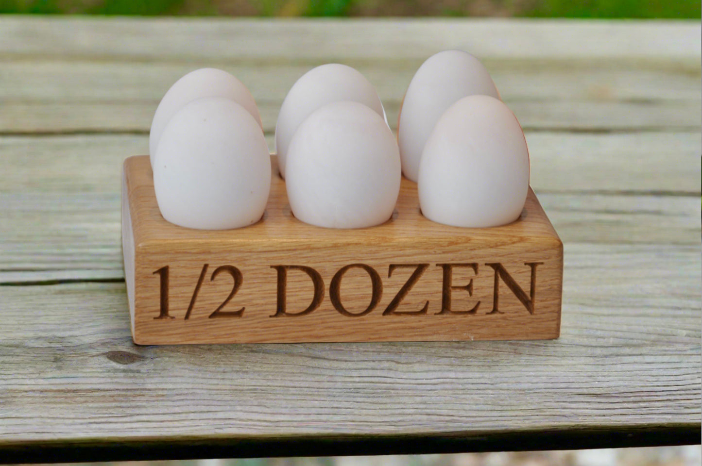 Personalised Oak Egg Holder/ Egg Stand