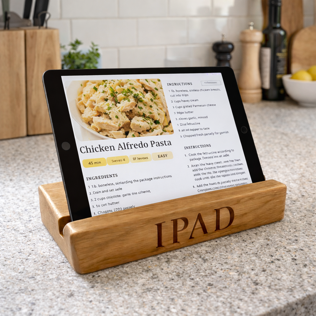 Oak iPad Stand , Tablet Holder