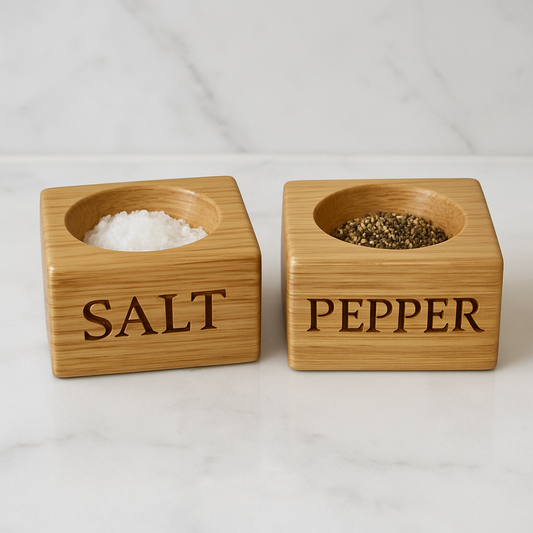 Oak Salt and Pepper Pinch Pots