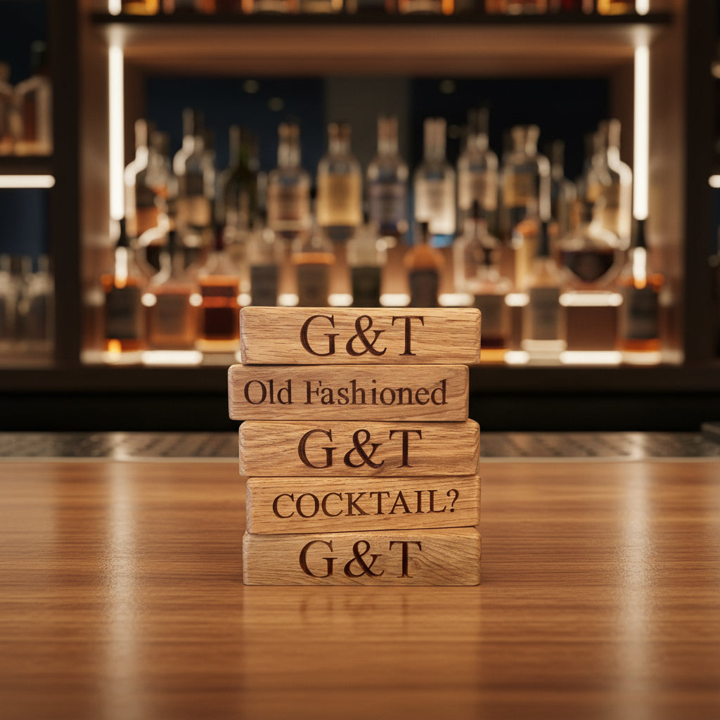Personalised Oak G&T Board