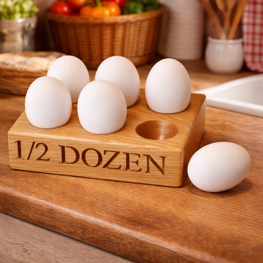 Personalised Oak Egg Holder/ Egg Stand