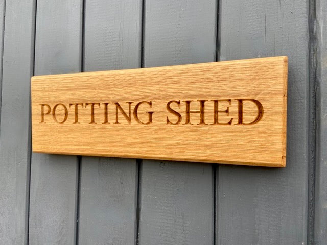 Personalised, Engraved Oak Signs