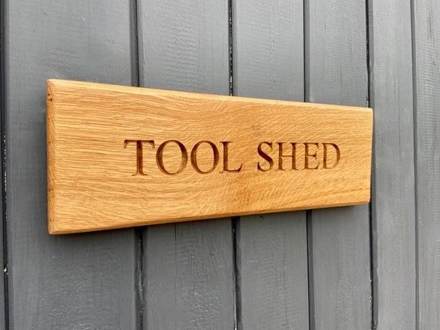 Personalised, Engraved Oak Signs
