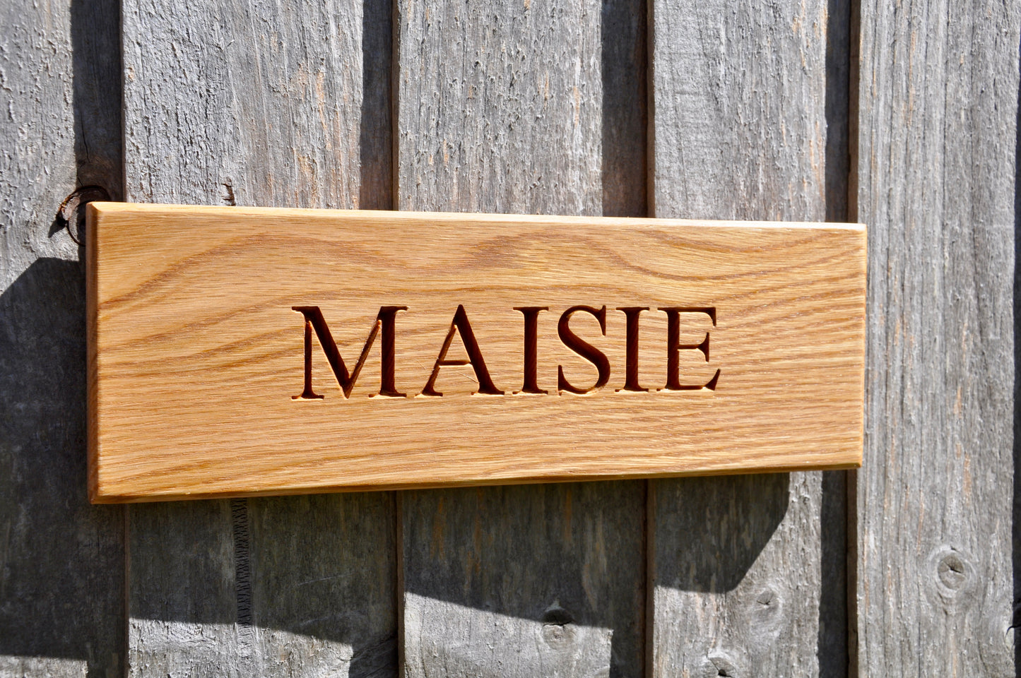 Engraved Oak Stable Sign,  Equestrian