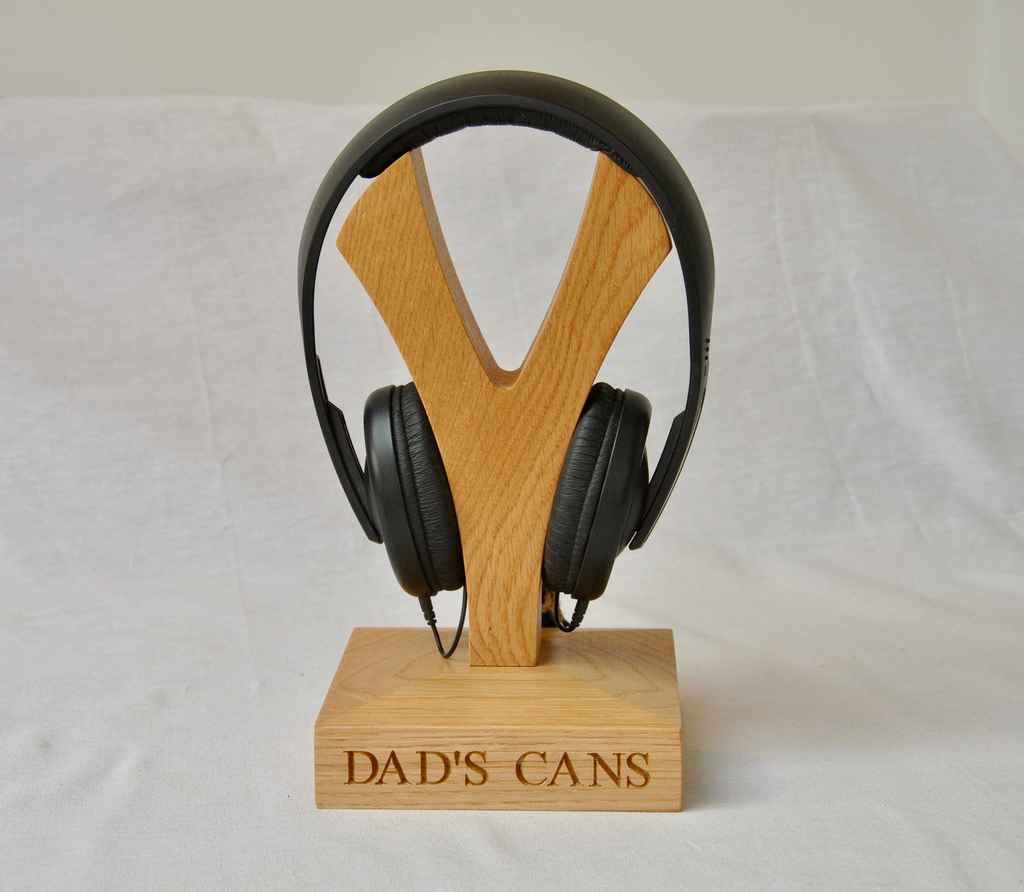 Oak Personalised Headphone Stand