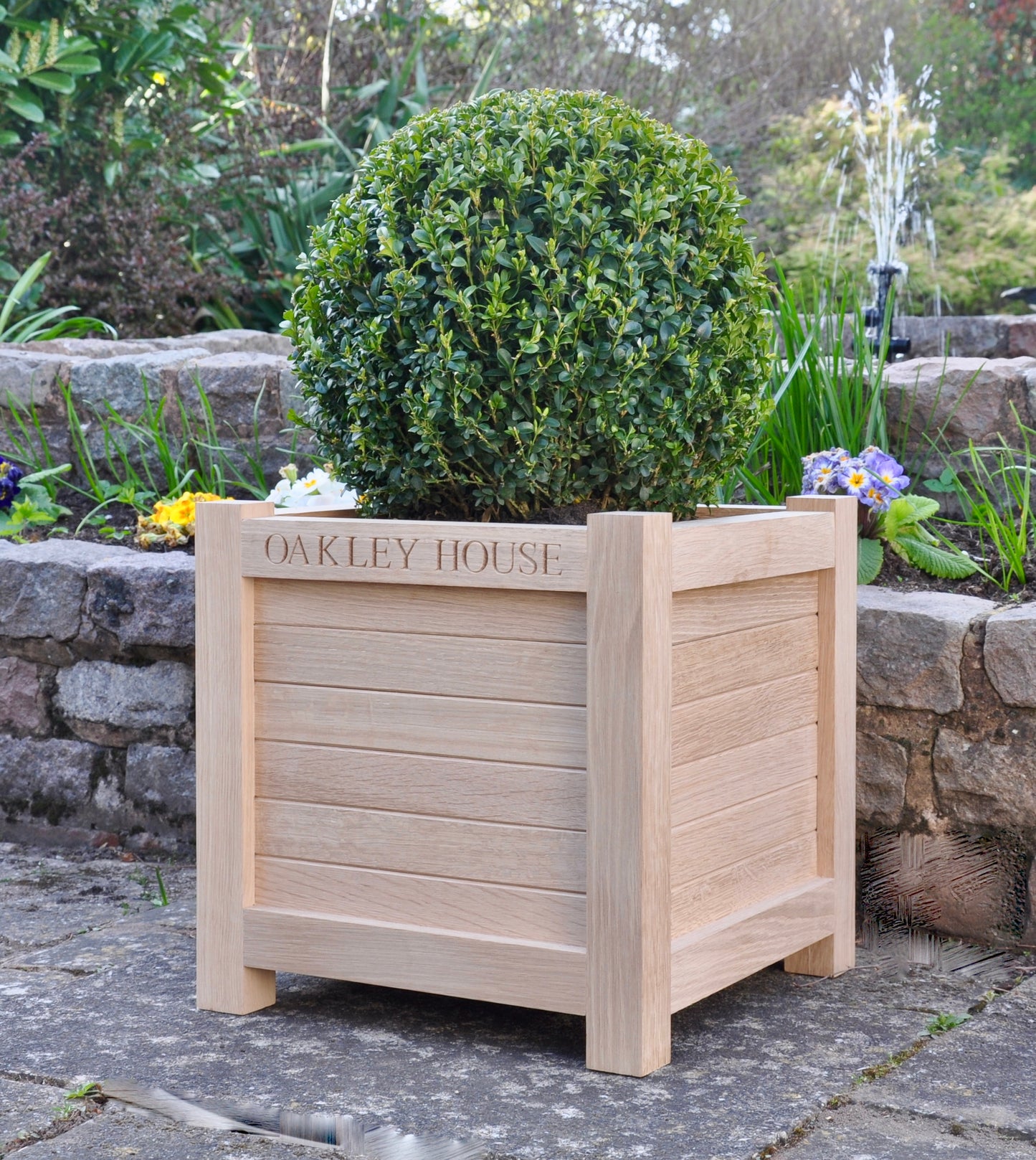 Fine Oak Square Planter