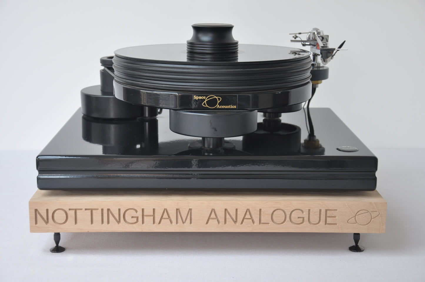 Solid Oak Turntable Levelling Isolation Plinth, Audiophile, Vinyl Records.