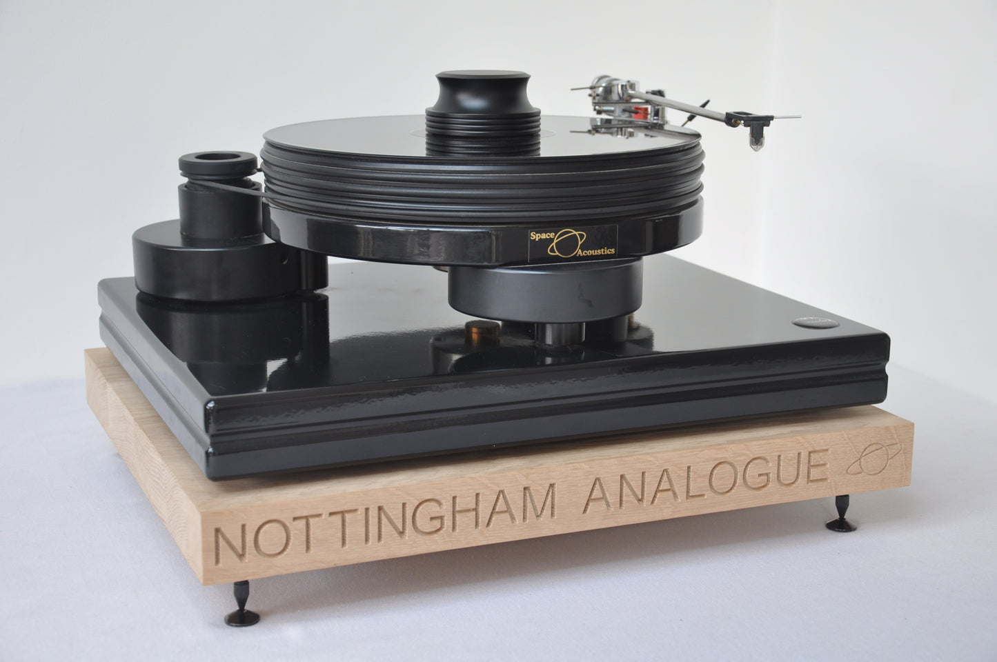 Solid Oak Turntable Levelling Isolation Plinth, Audiophile, Vinyl Records.