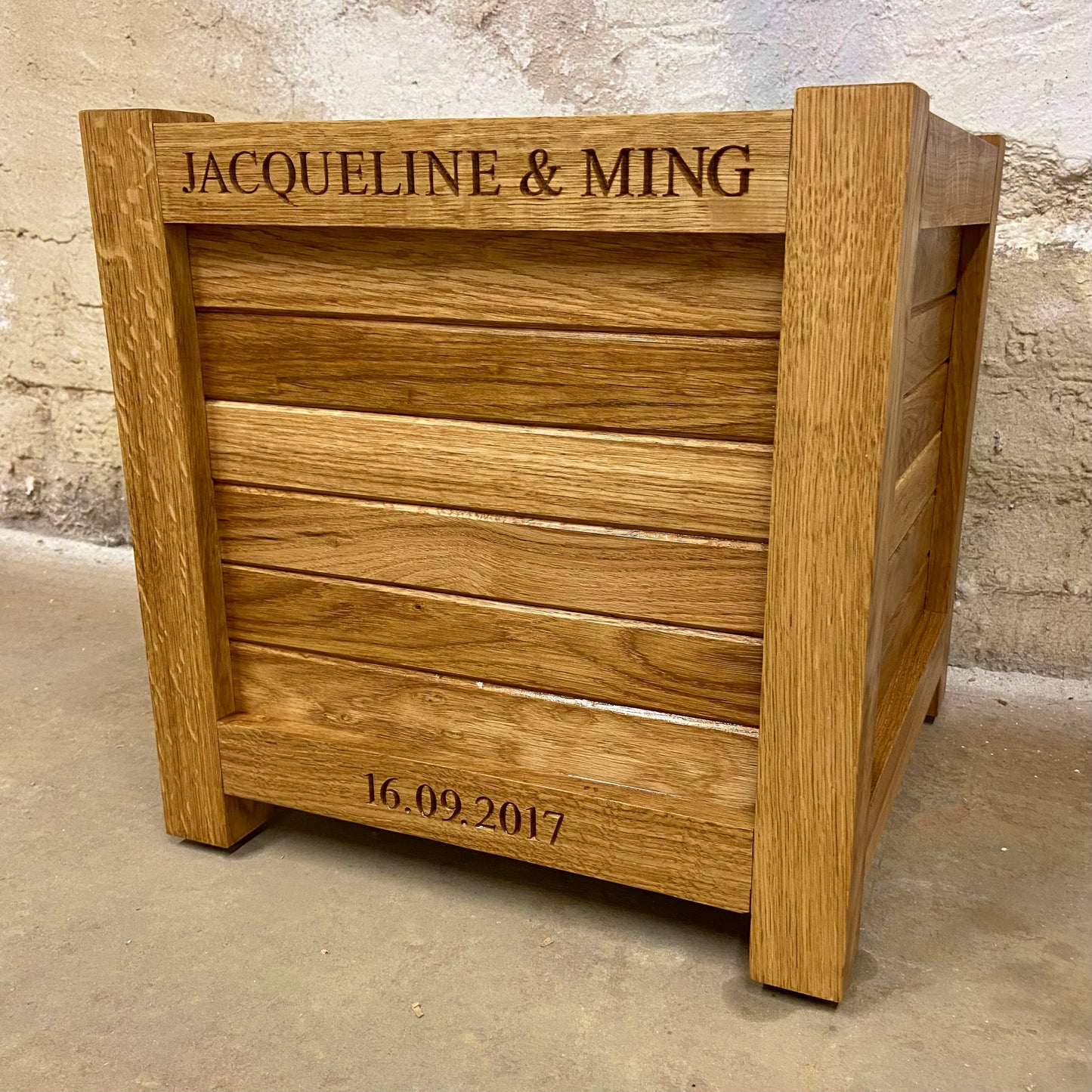 Fine Oak Square Planter