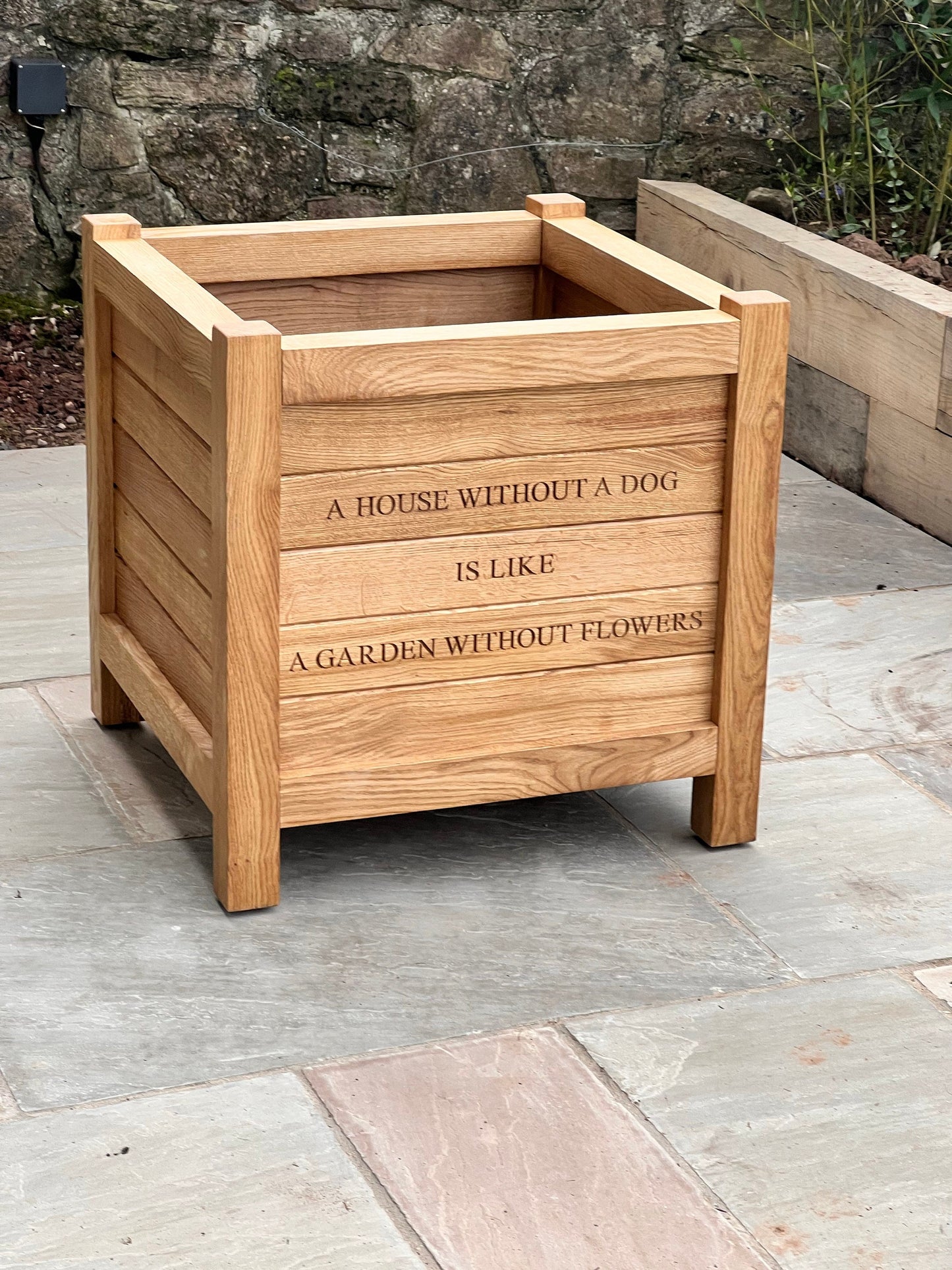 Fine Oak Square Planter